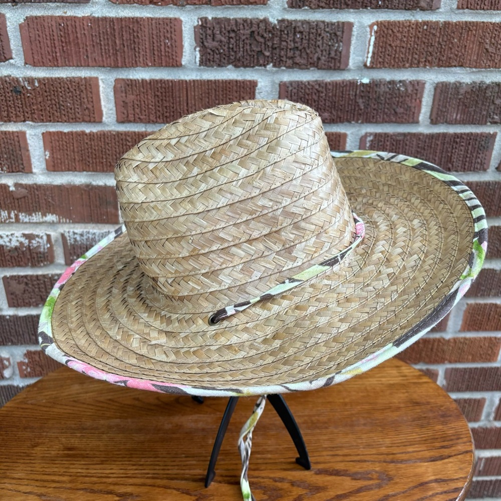 DPC Palm Island Natural Buri Braid Lifeguard Wide Brim Hat